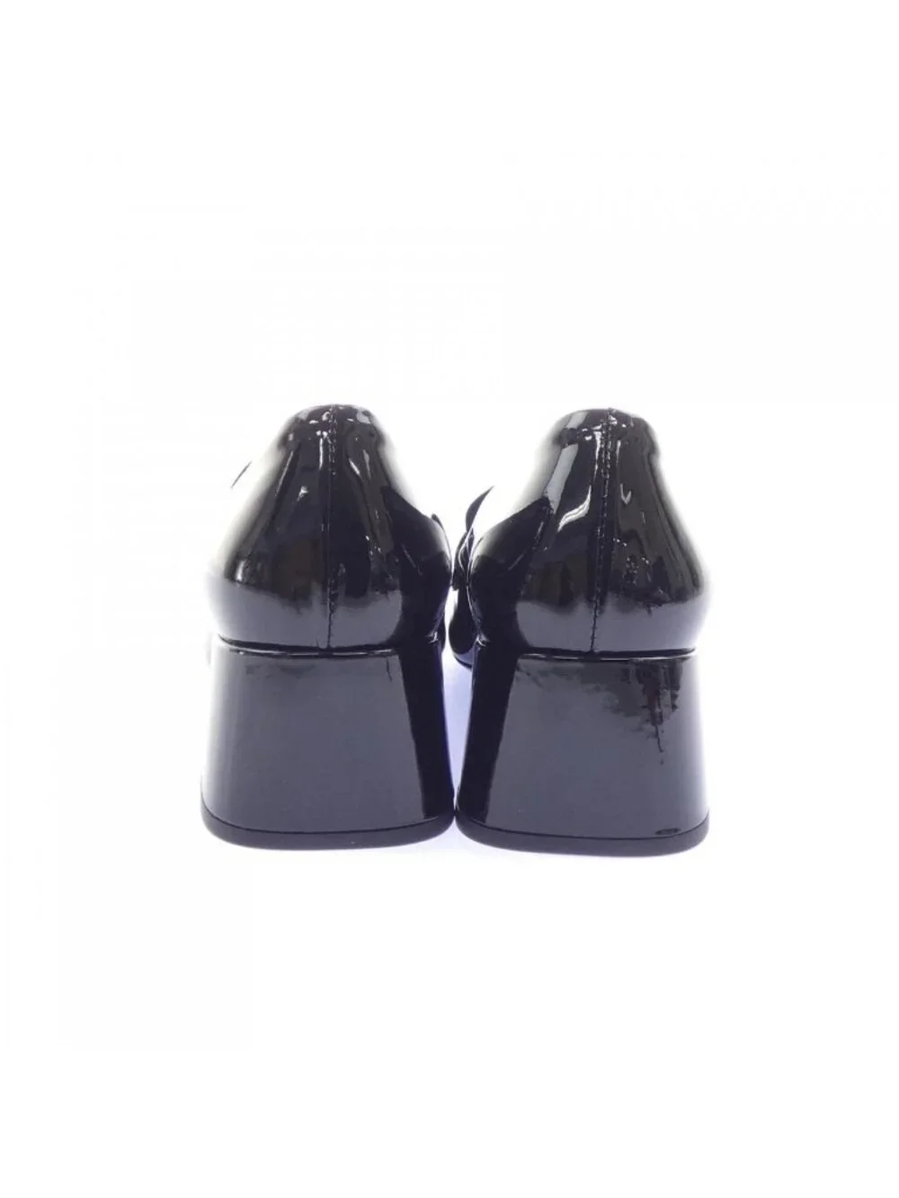 Prada Triangle Logo Chunky Heels Loafers Shoes